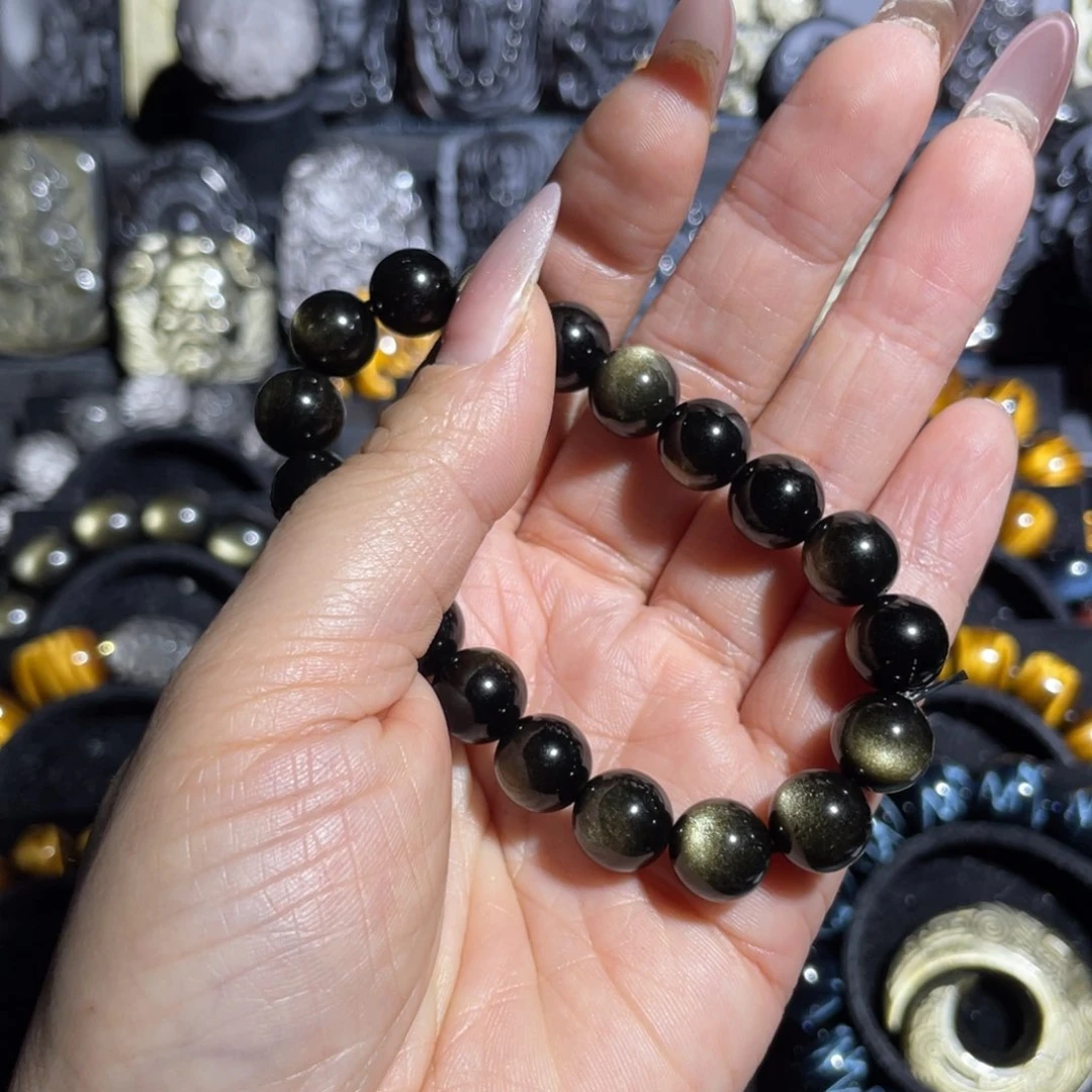 黑曜岩未镶嵌手串五*?
