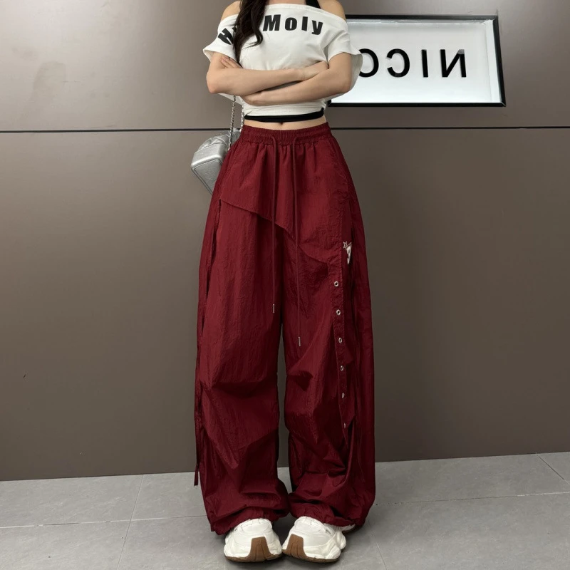 直播间专属链接休闲阔腿弯刀工装裤女