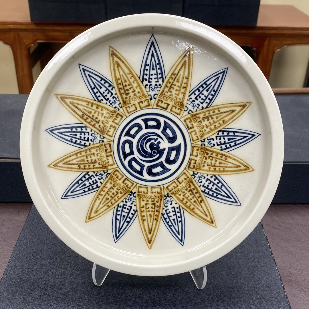 元经秘旨青花釉里金二号釉青铜芭蕉纹壶承景德镇手工纯手绘茶具茶