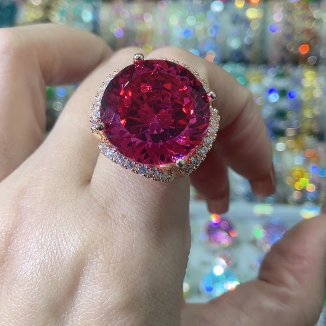 9锆石（处理）戒指