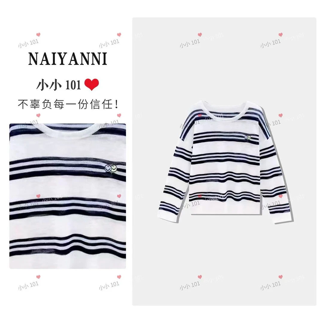 宽松型女薄款套头款夏季毛针织衫圆领时尚欧美风  LY