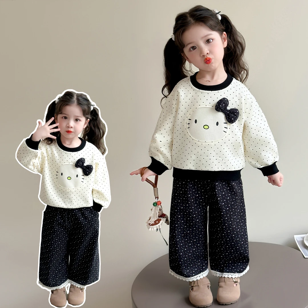 女童秋装套装2025新款4-6岁幼儿园潮款小童女宝春秋季洋气两件套