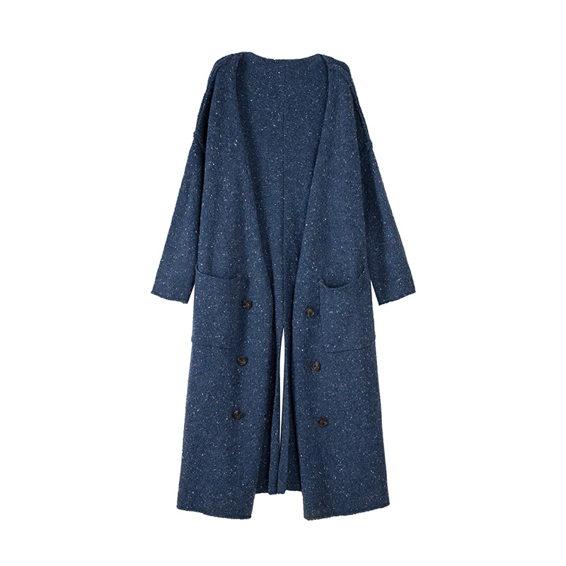 FALEMIG 落肩袖开衫长款毛衣FFA243470M099