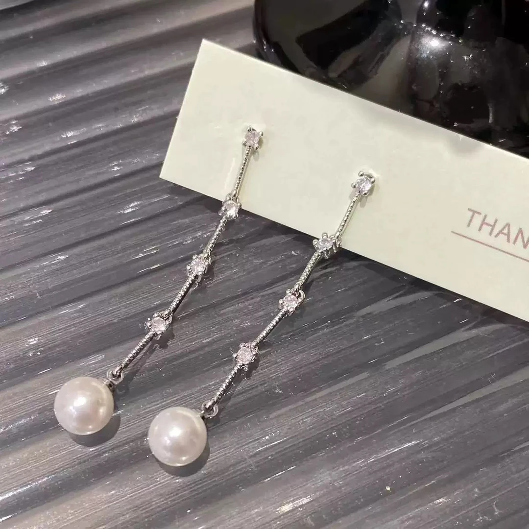 铜合金耳饰 精品/气质优雅耳环女轻奢长款耳坠2025新款精致高级感