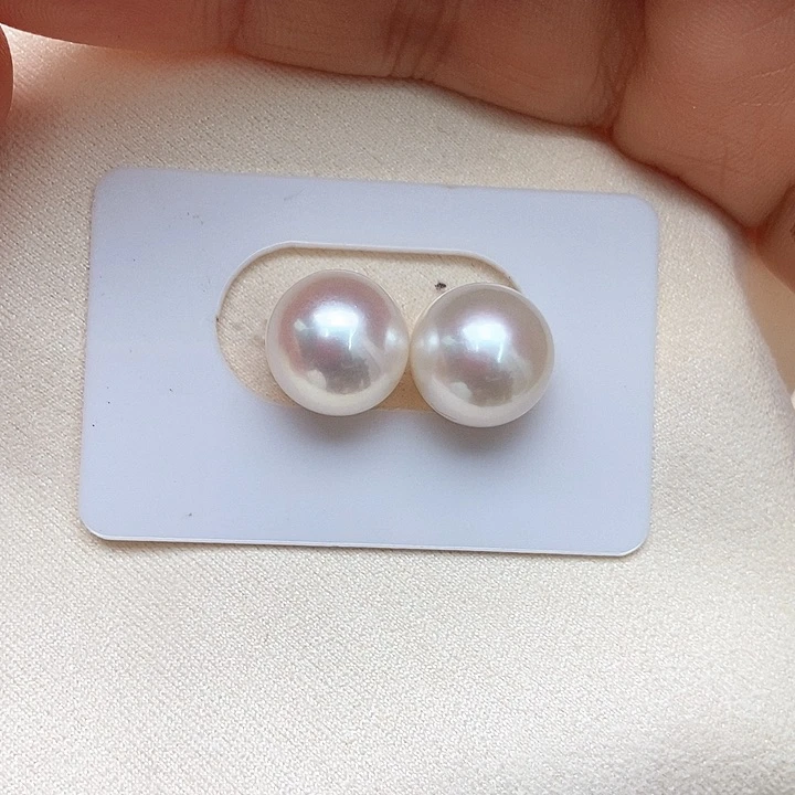 淡水珍珠裸珠未镶嵌11.2mm无核近圆强光微瑕