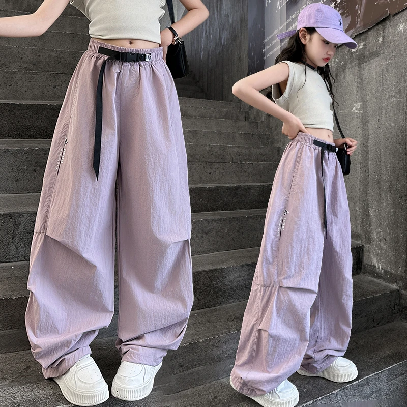 女童童装夏季洋气百搭伞兵裤6-12岁15中大儿童小女孩初高中休闲裤