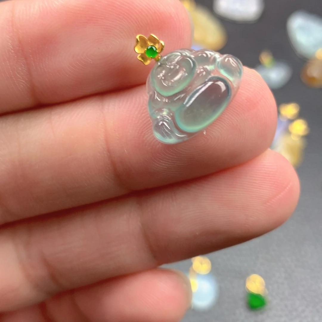 【闪购商品】颈饰18K金镶嵌翡翠翡翠