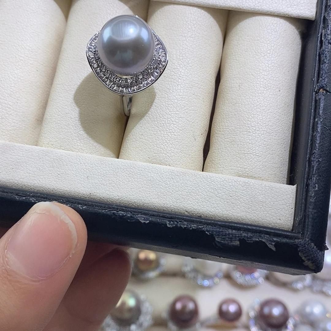 淡水珍珠戒指未镶嵌12.3mm