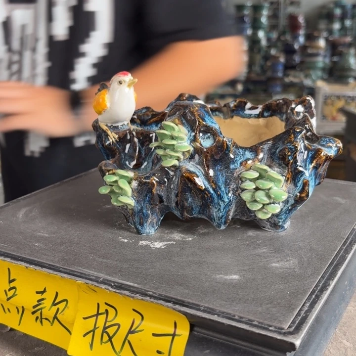 。一风堂石湾花盆 内16*9*6