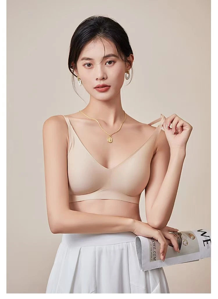 桑蚕丝内衣 一片式无痕 舒适透气 无钢圈 薄款文胸夏季