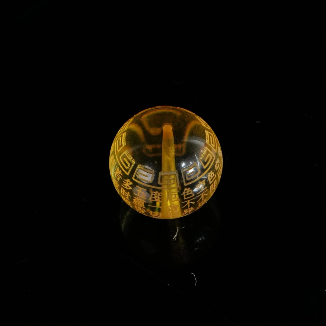 DY-M907  17+mm心经金珀圆珠2.88g
