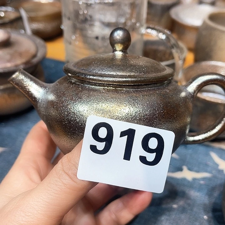 壶高温柴烧陶泥金壶