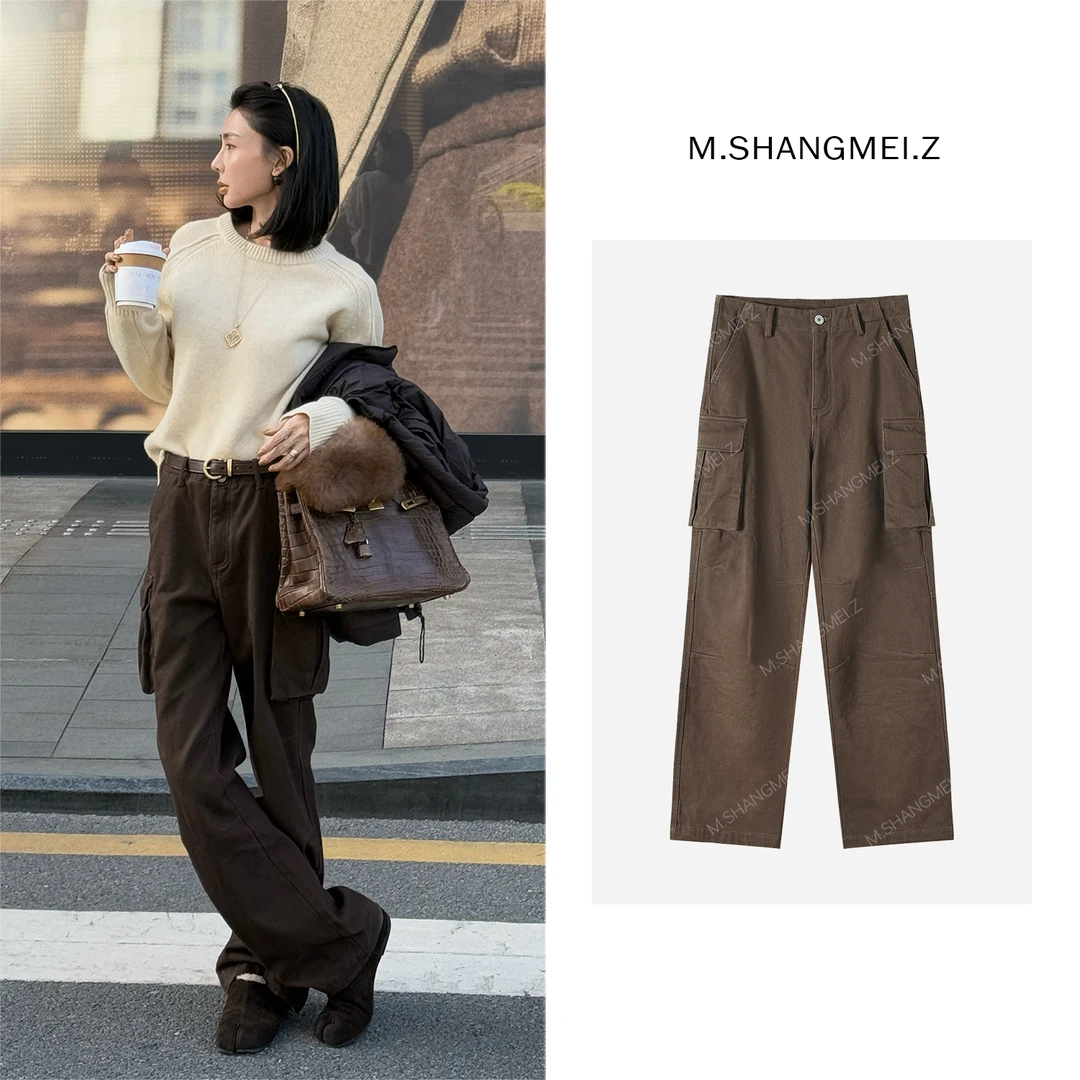 M.SHANGMEI.Z/沐熙【我的阿勒泰】美大哥舒适工装休闲裤X11A2191