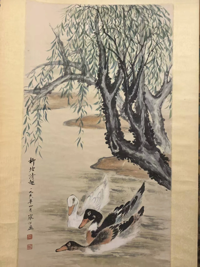 四尺纯手绘仙鹤国画花鸟画宣纸装裱适合客厅装饰