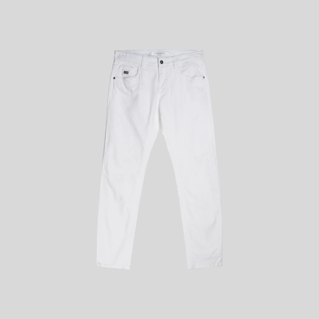 F&M春夏水洗微弹休闲百搭皮牌刺绣烫钻时尚牛仔裤