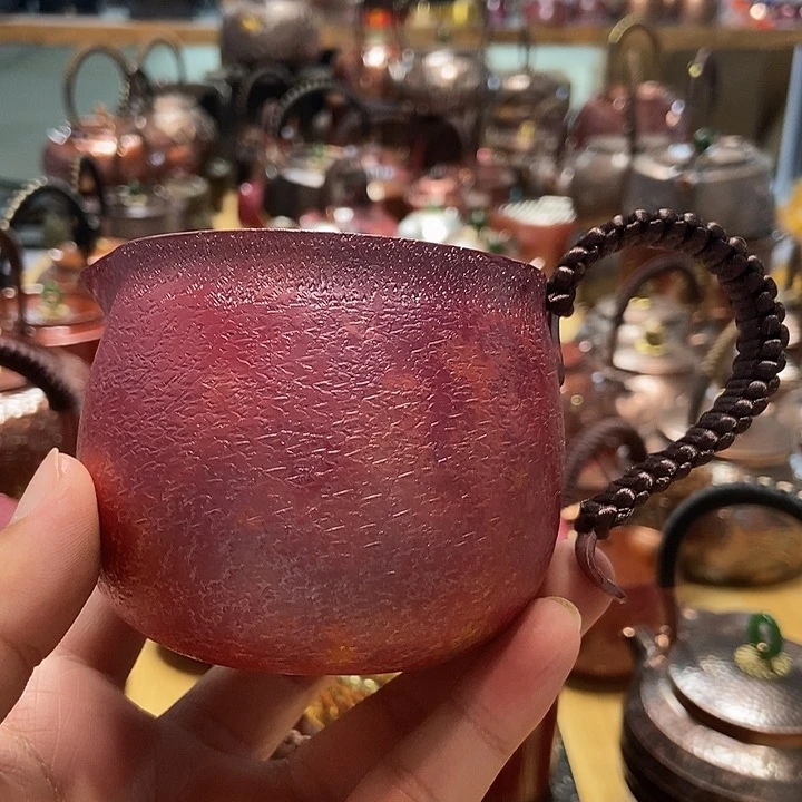 纯手工制作紫铜哦你壶
