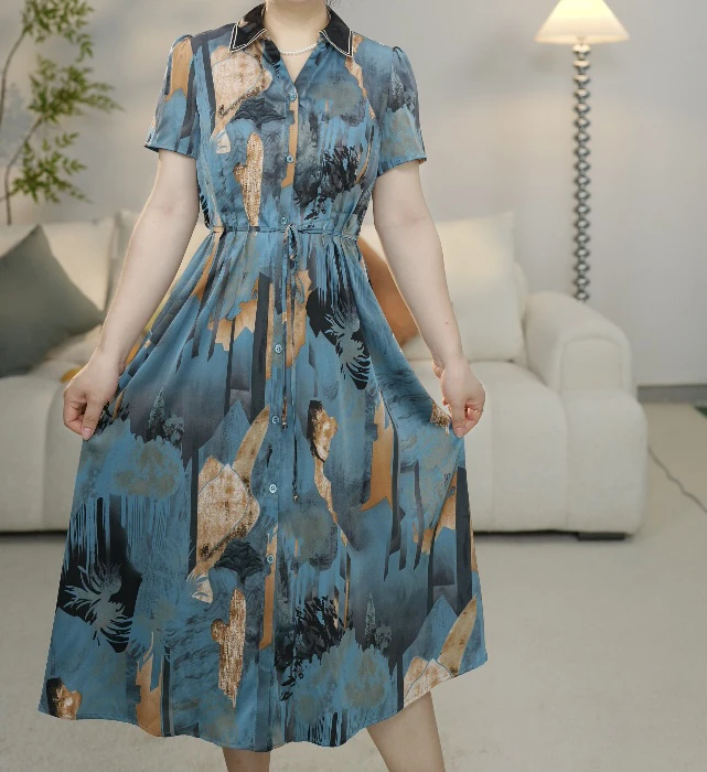 2067连衣裙大码时尚显瘦夏季法式