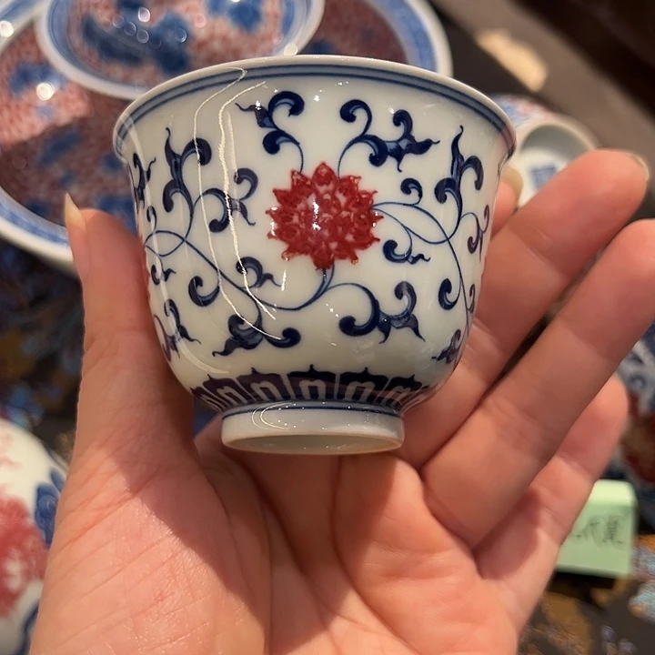 堂钟正窑原矿青花釉里红
