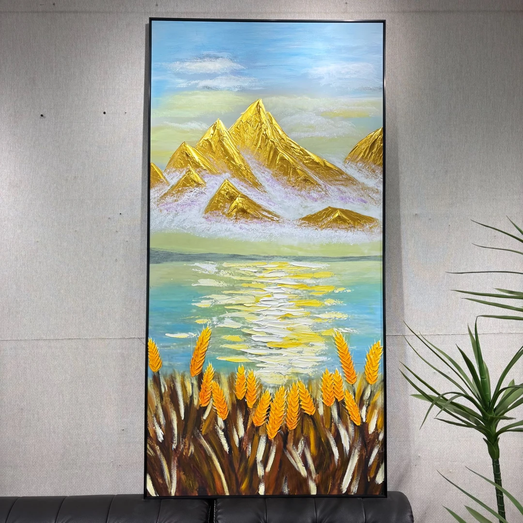 y022客厅高级感入户玄关油画高档轻奢现代简约风走廊背景装饰画