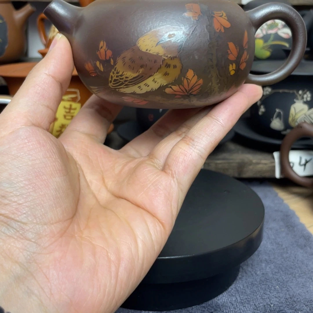 催***神壶柴烧壶扁西施球孔