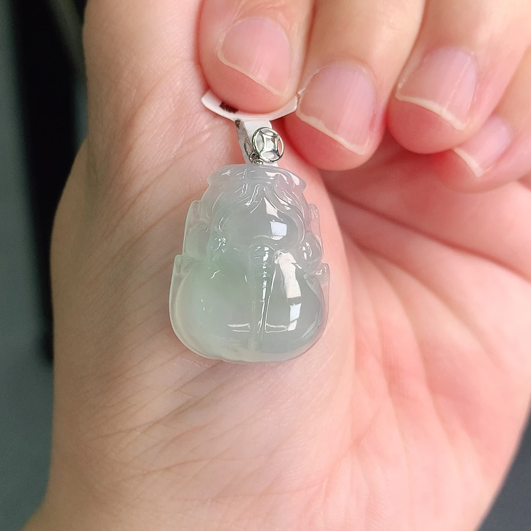 翡翠18K金镶嵌颈饰冰晴貔貅23-18-6.2