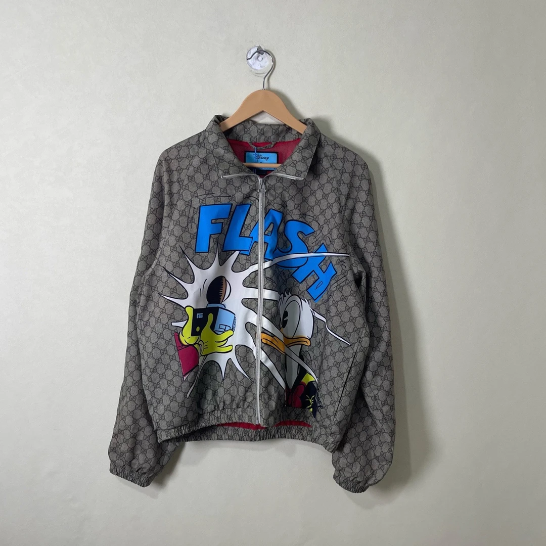 未使用 GUCCI/古驰 99新 46码 迪士尼联名满印logo棕色外套