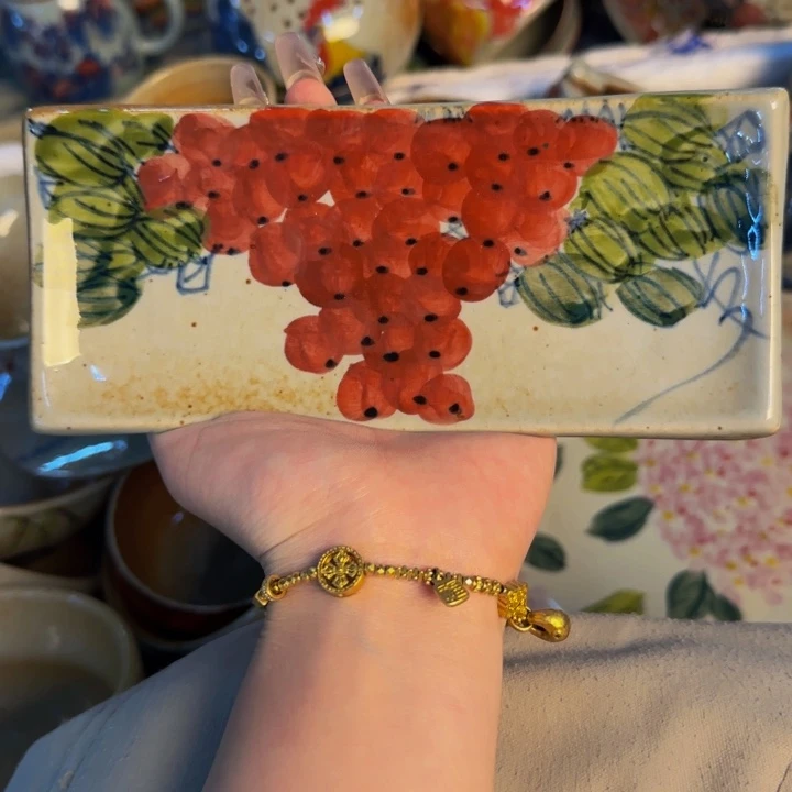 瓷片手工手绘细微不一样