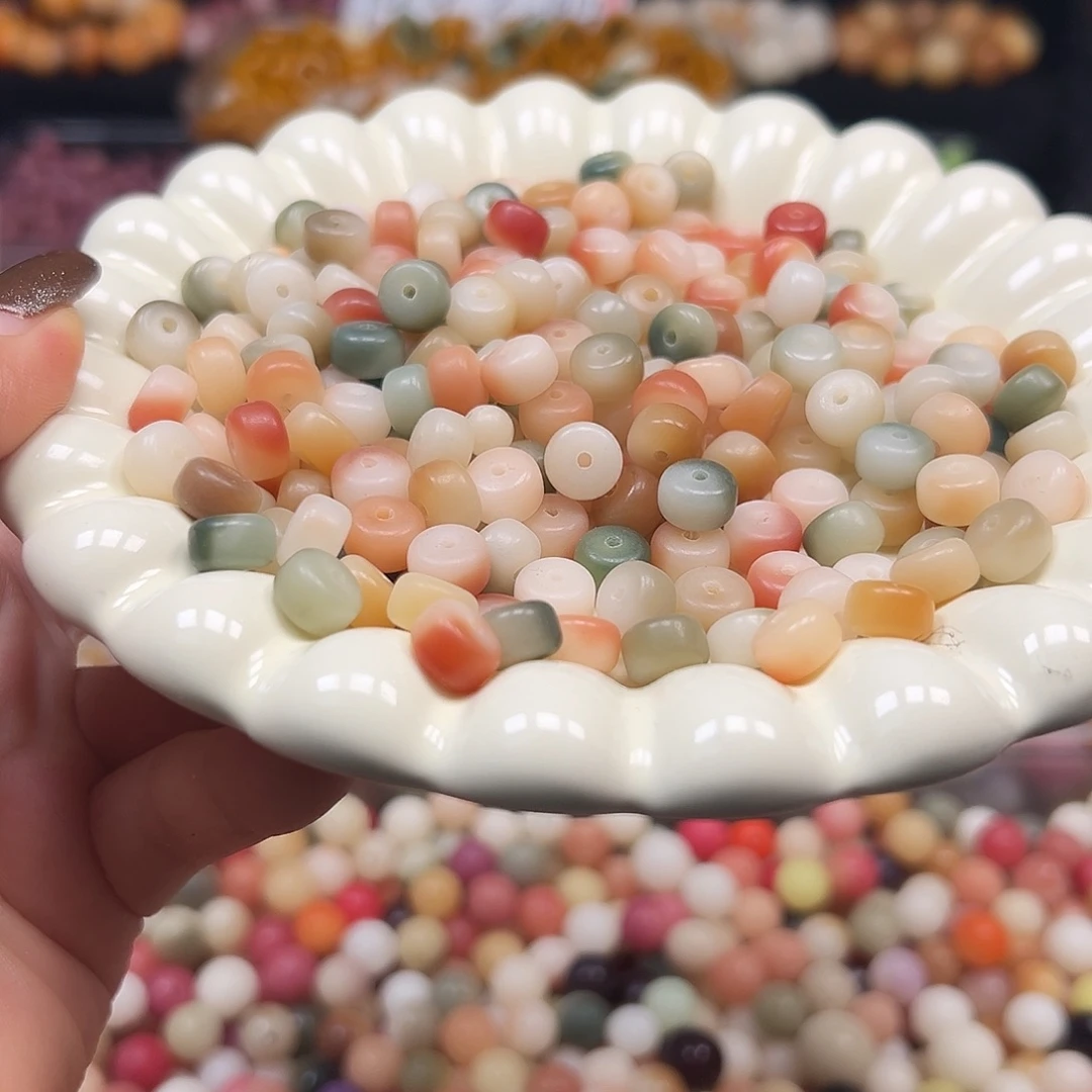 菩提根/象牙果手串卡9马卡龙药片110颗