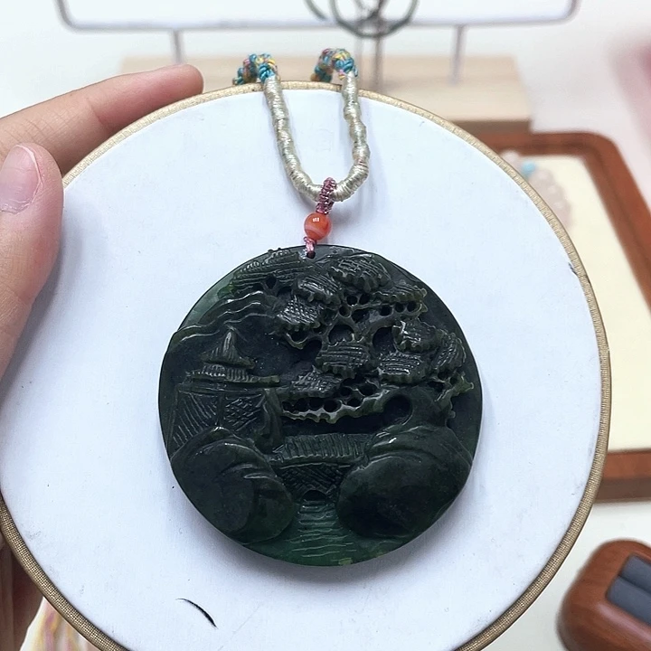 和田玉（碧玉）未镶嵌套链