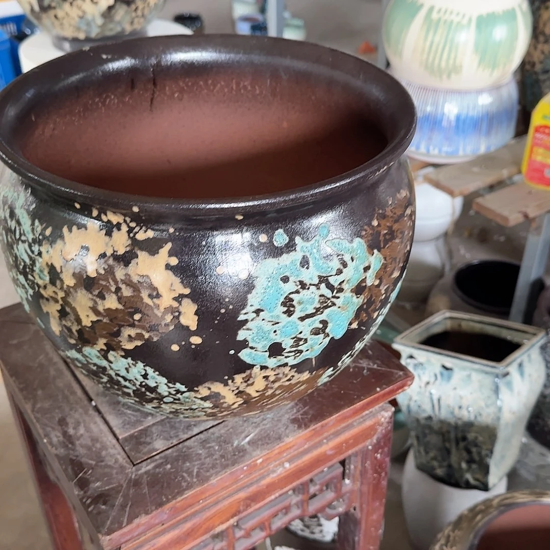 紫砂花盆王嫂花盆0913-154高25口30