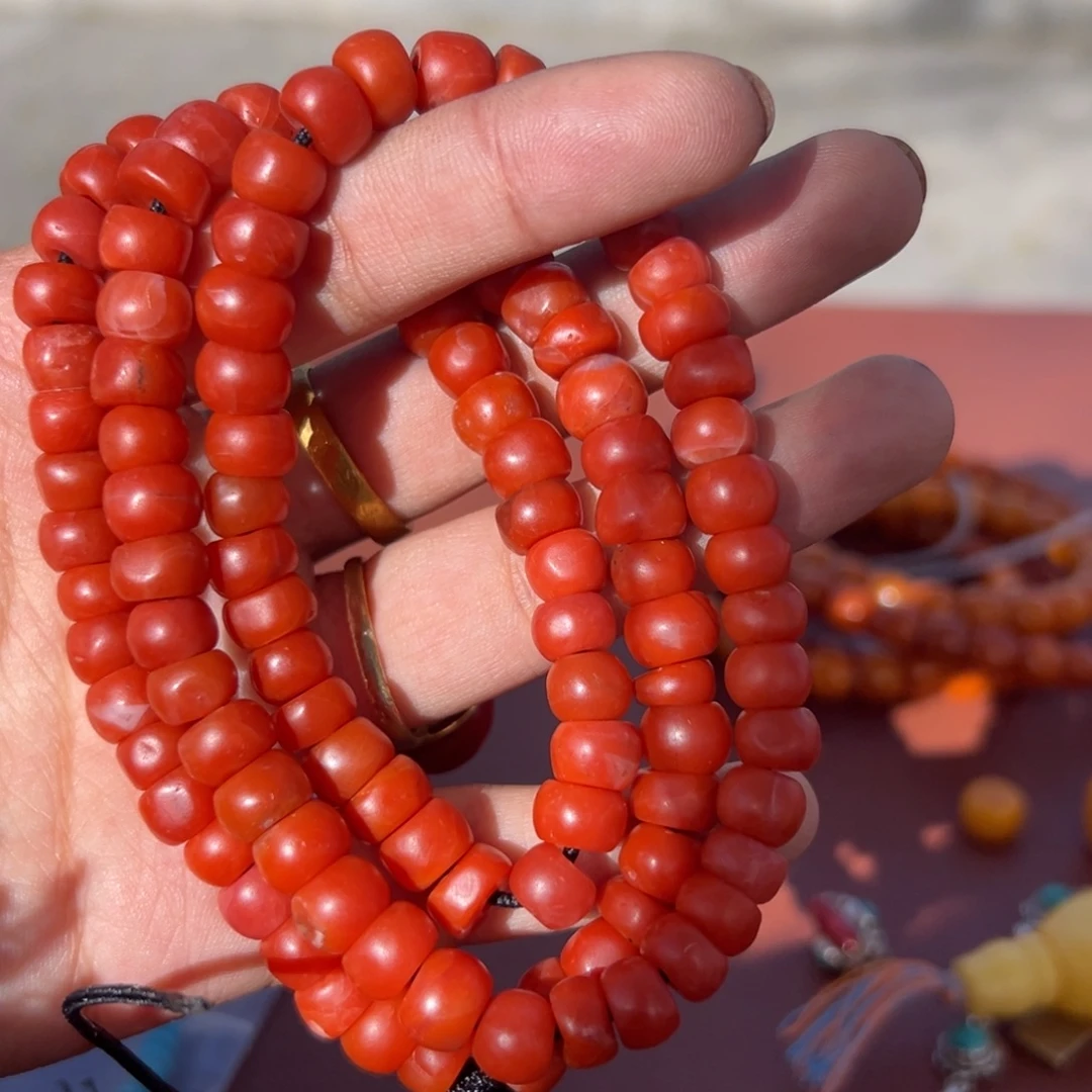 南红玛瑙未镶嵌颈饰南红108念珠