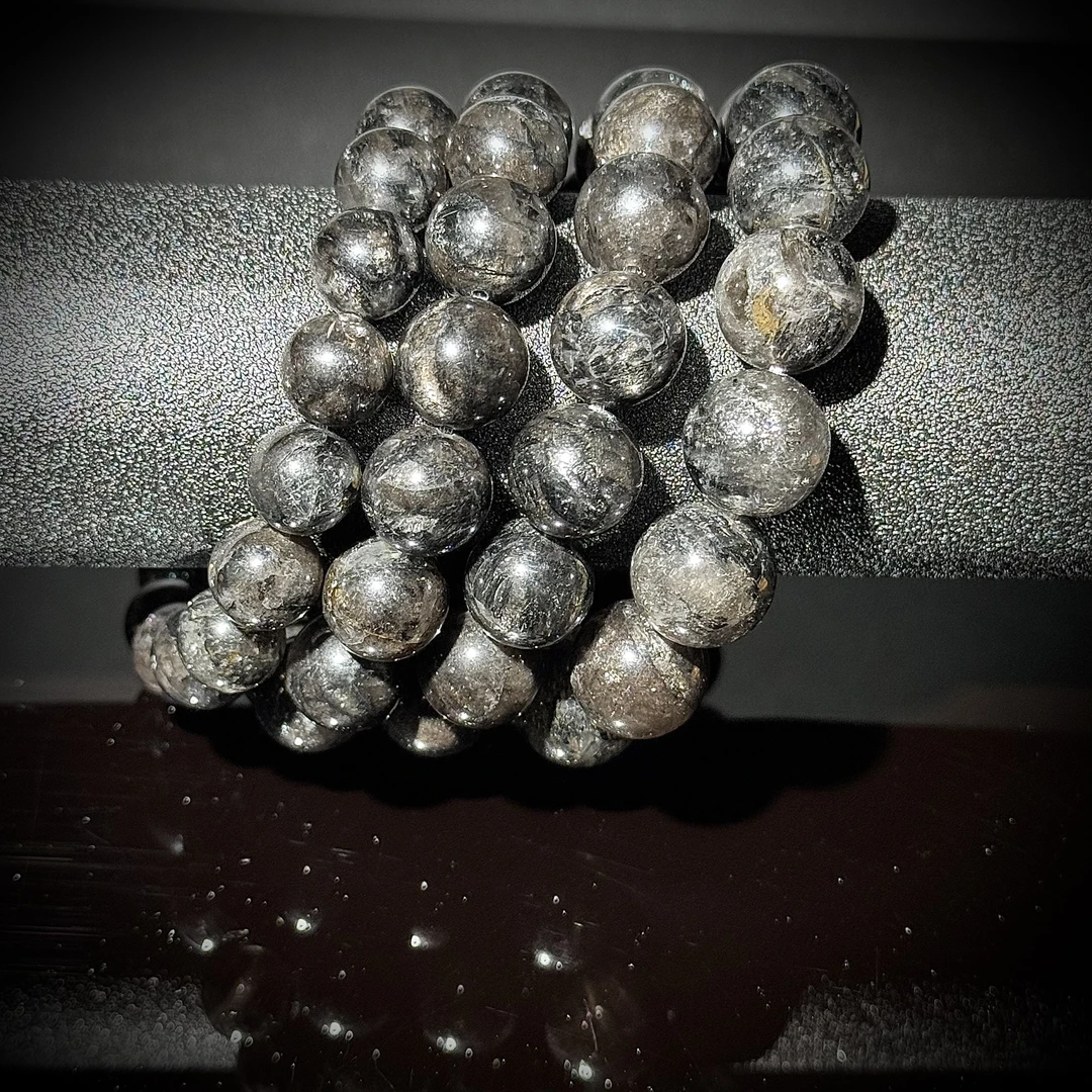 S1273【貝勒爺】 臻选黑闪灵水晶手链单圈（多样性发其一）