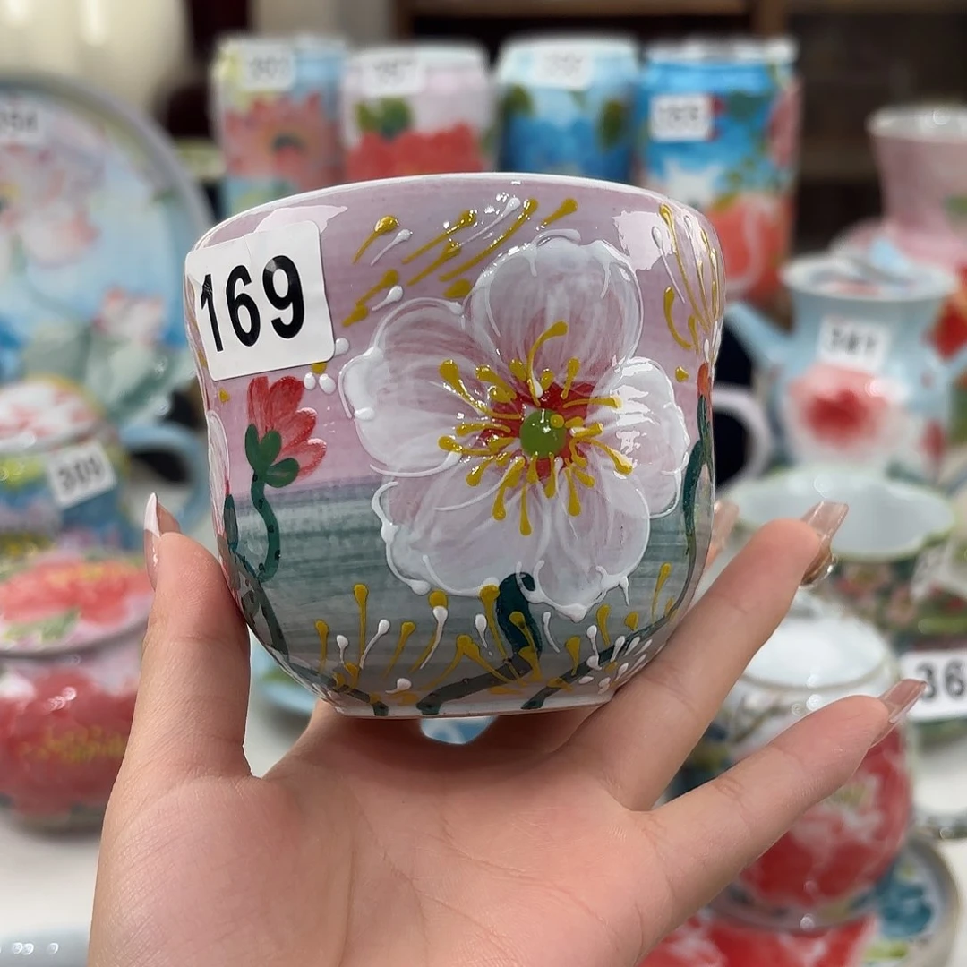 景德镇手绘高温釉下彩陶瓷茶具