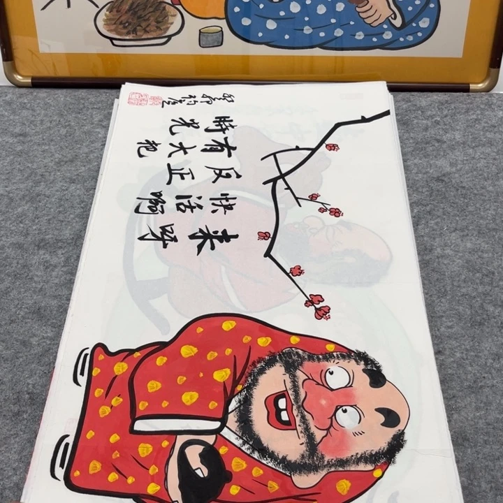 国画手绘禅意画一物一拍