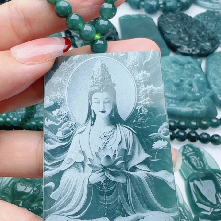 翡翠未镶嵌颈饰多样性发货天然A货翡翠