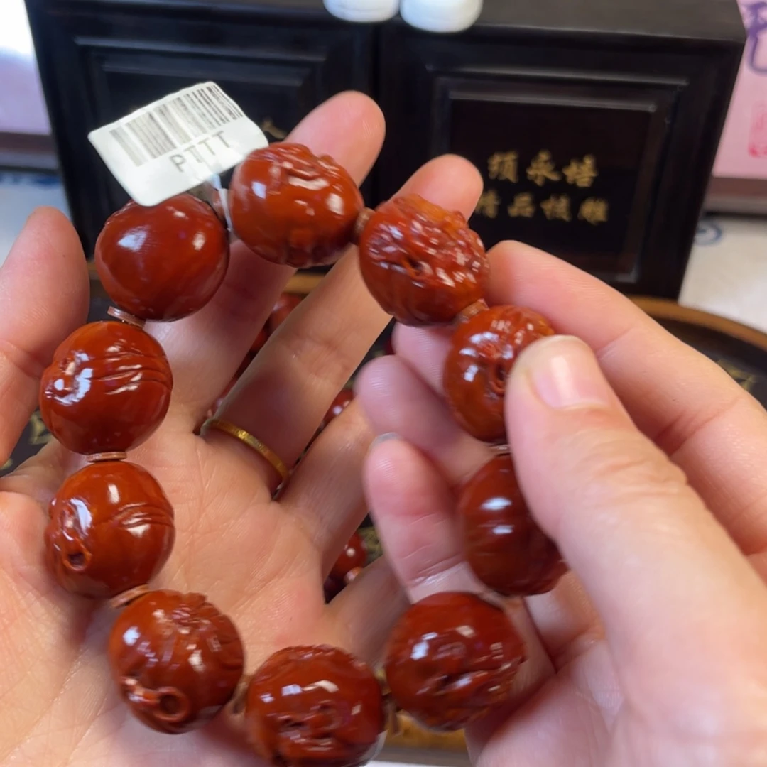 守***雕橄榄核手串/手链2.0恶僧