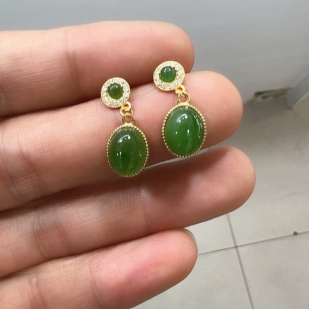 和田玉银S925镶嵌颈饰