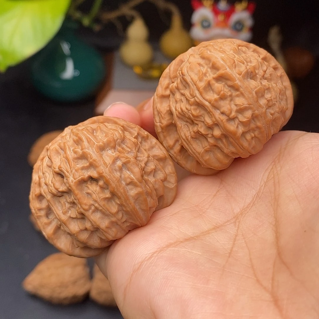 把件文玩核桃球白全品42