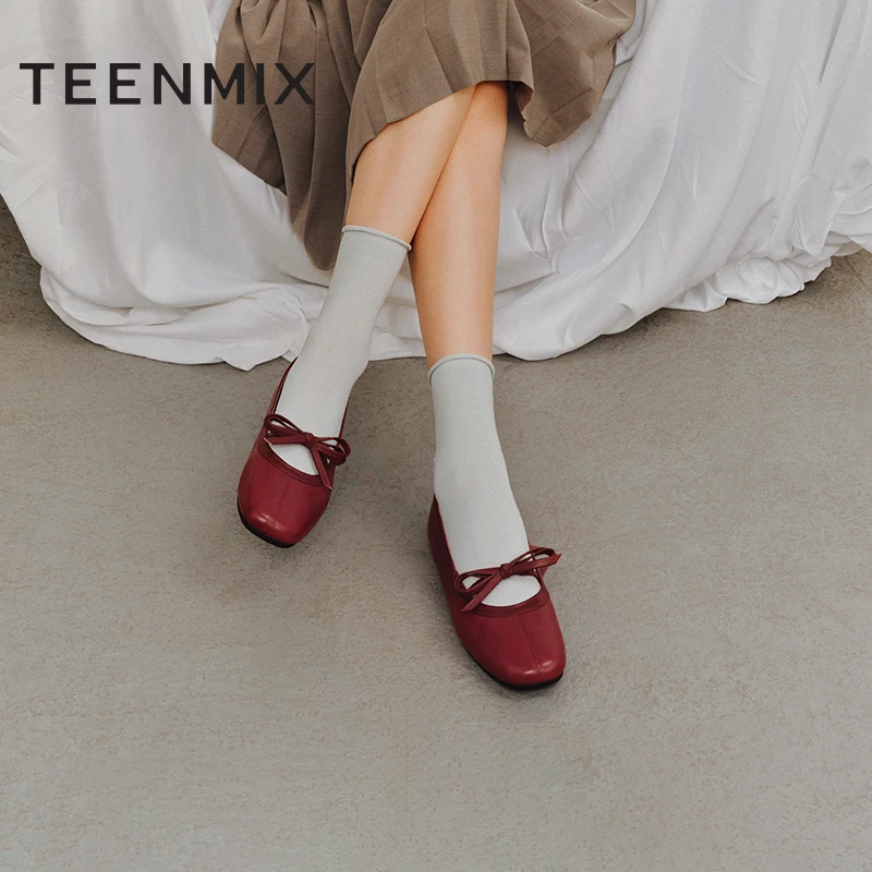 天美意2025秋新款法式优雅浅口简约休闲通勤女玛丽珍鞋KQ022AQ5