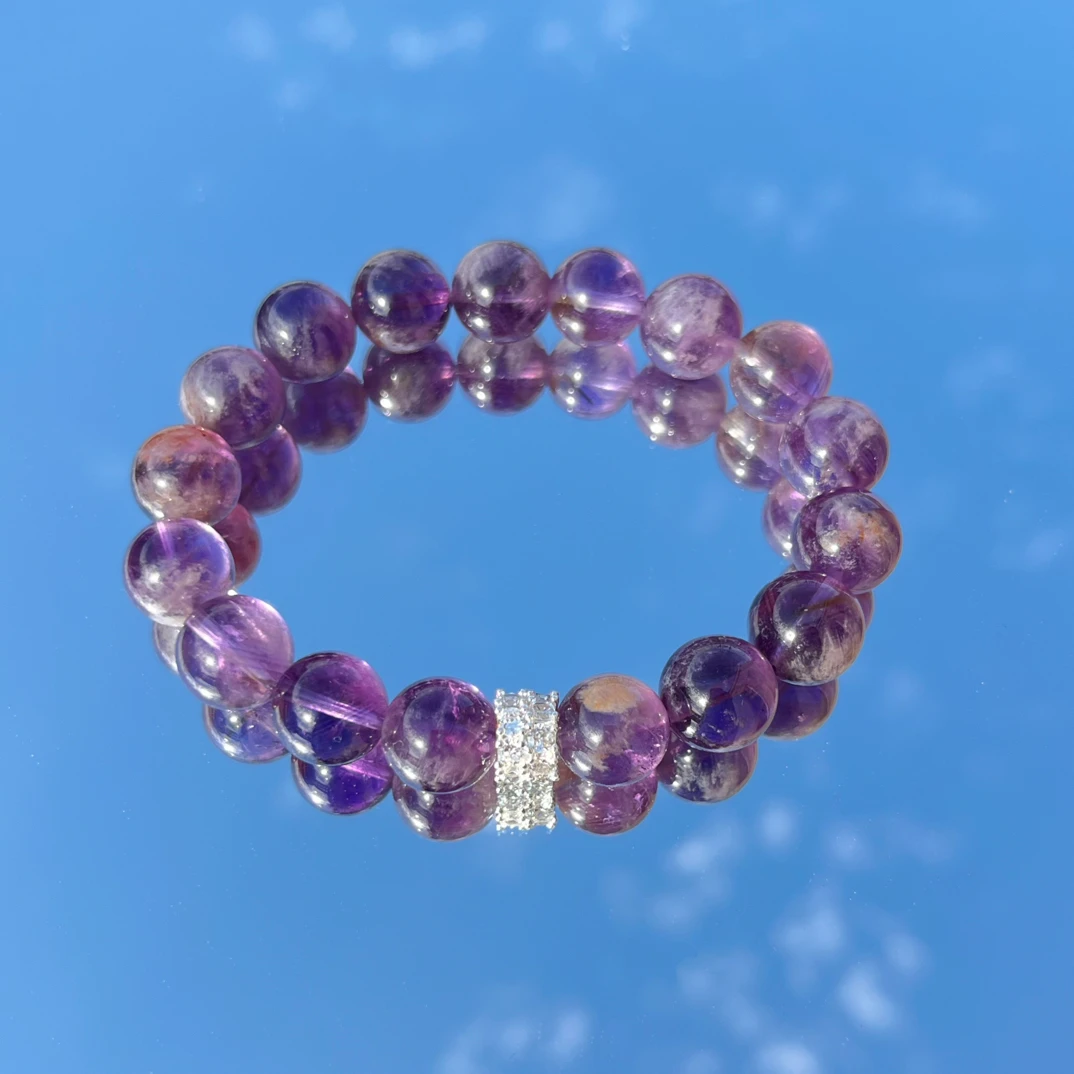 天然紫幽灵手串百搭大气优雅高级气质大方特色显白