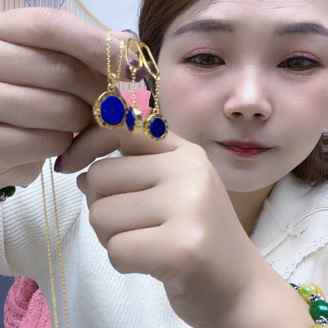 青金石合金颈饰套装