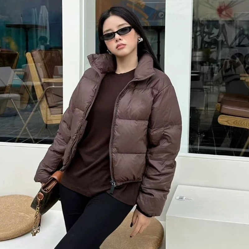 《235》南油高定纯色简约复古风气质百搭长袖保暖羽绒服