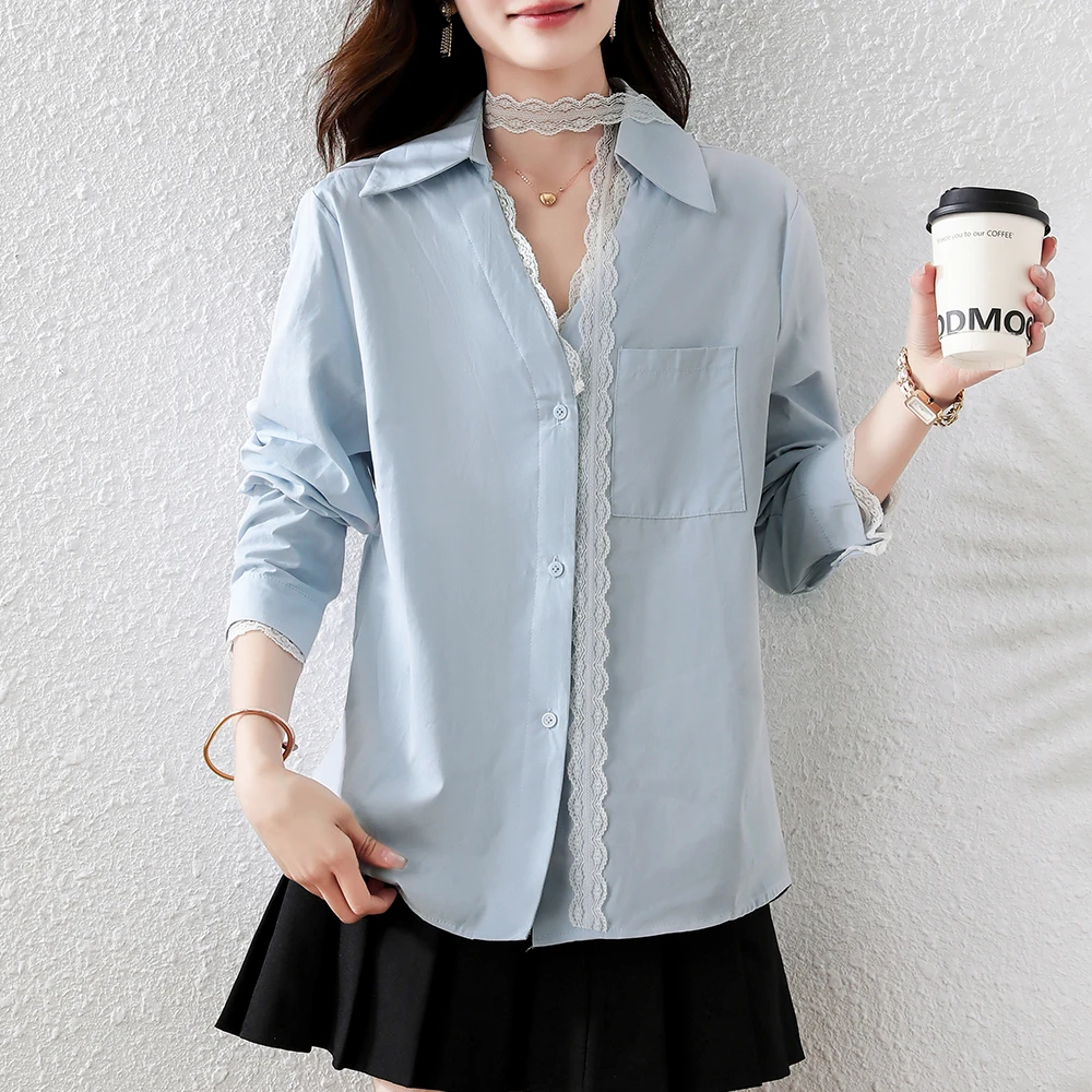 【女神新衣】2025春夏季百搭简约大码衬衫时尚休闲宽松显瘦微胖上衣
