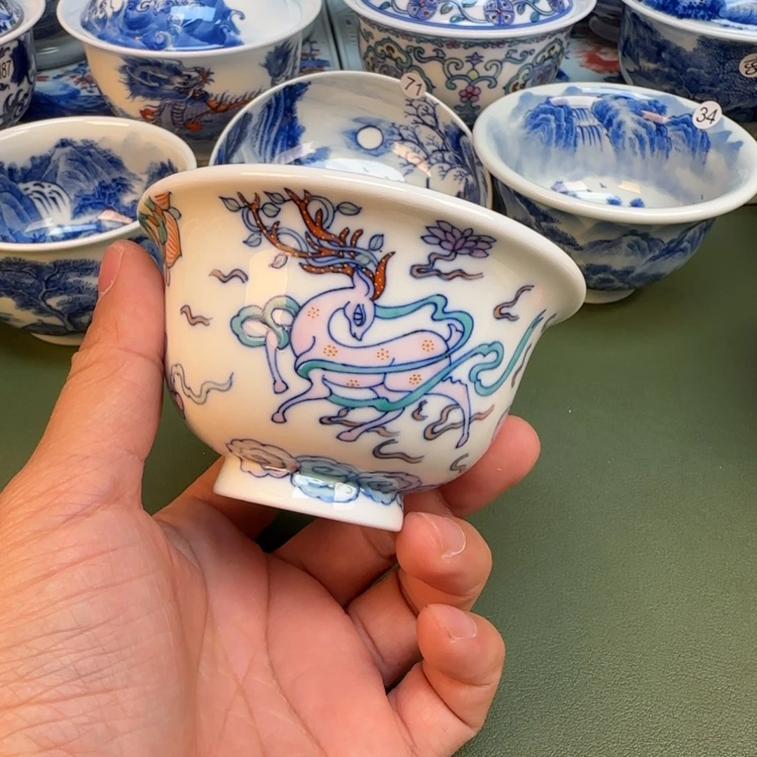 纯手工纯手绘茶具石头80