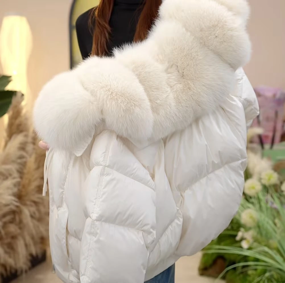 【KK甄选大朵绒】佳人-气质时尚保暖百搭保暖洋气大毛领女士羽绒服