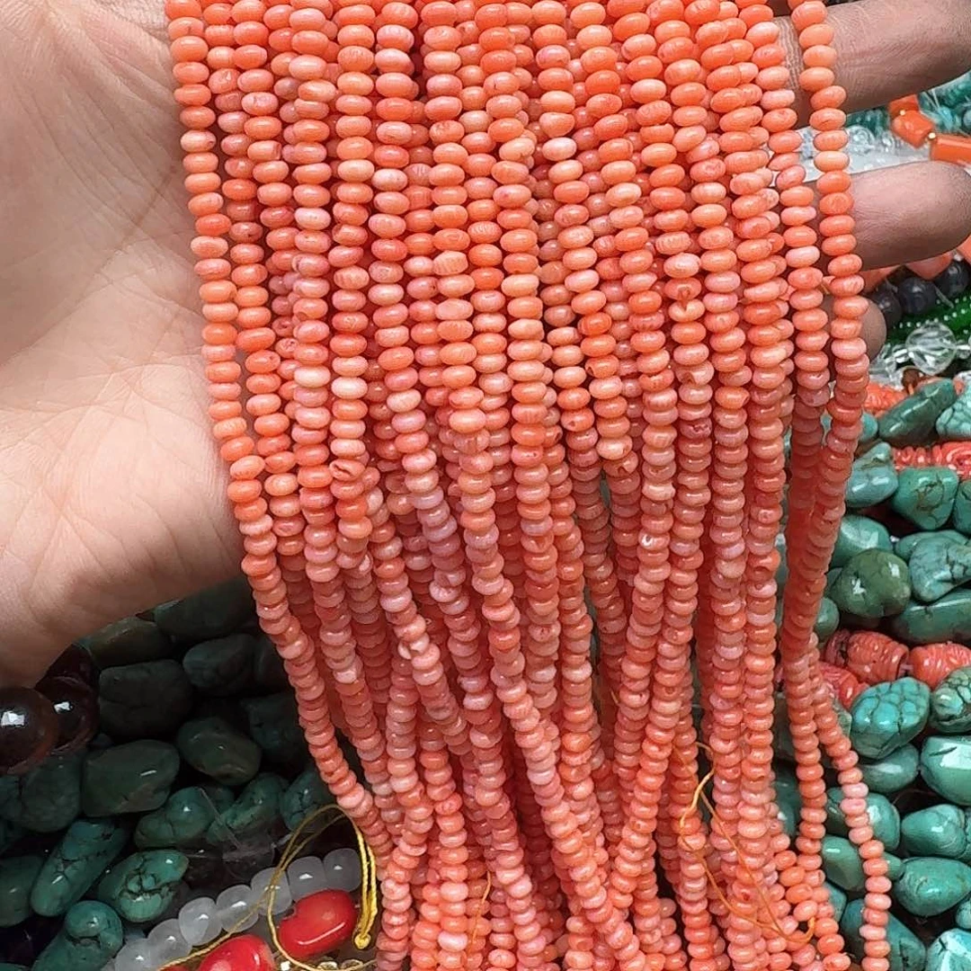 玛瑙/玉髓未镶嵌珠宝半成品一条4mm三姑娘算盘