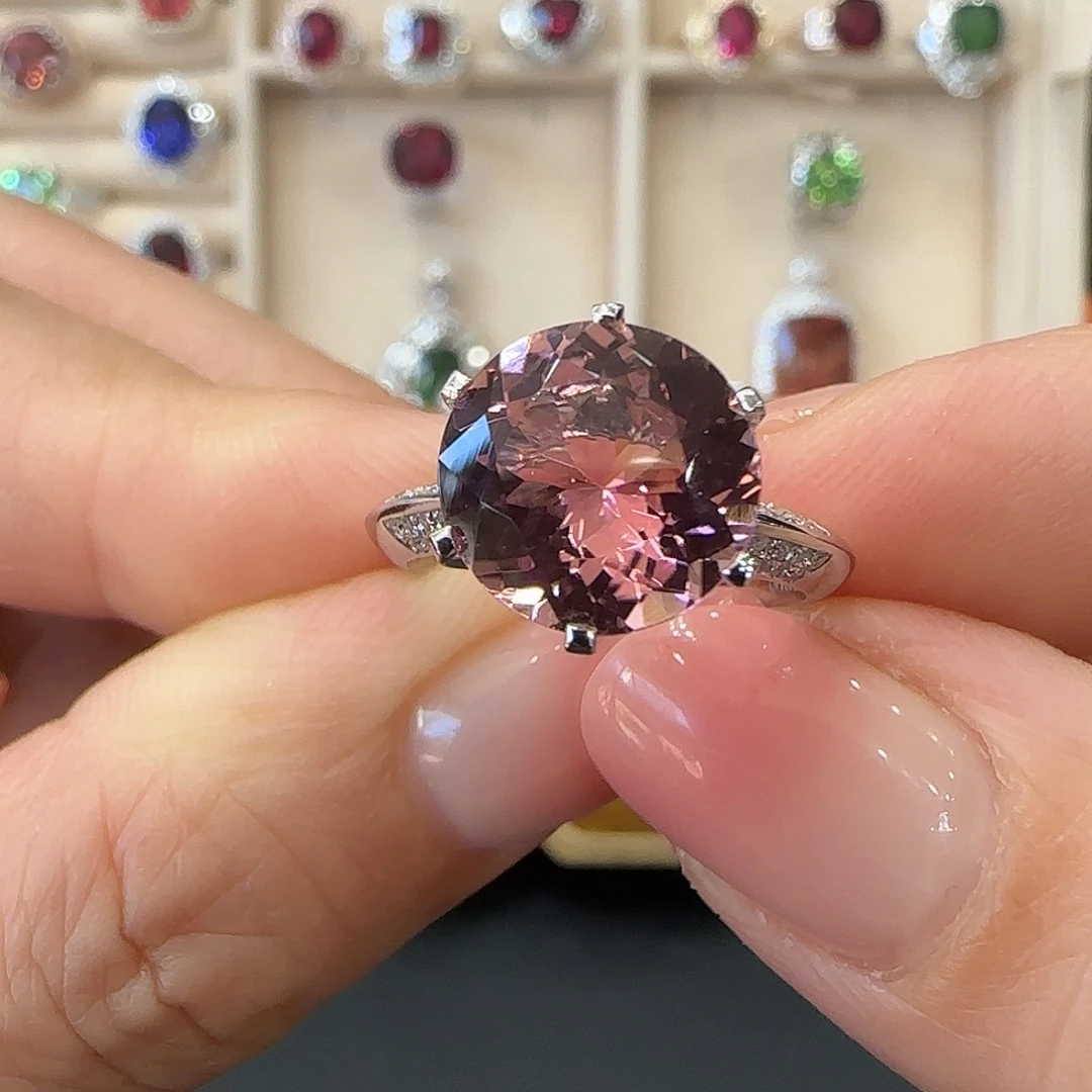 18K金镶嵌戒指碧玺4.2ct