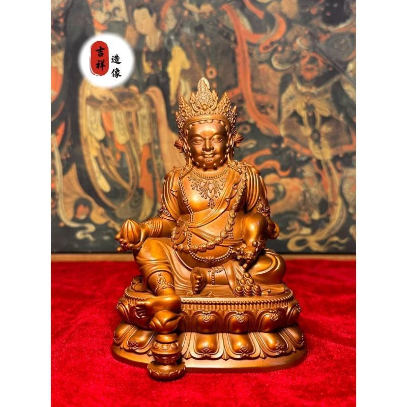 纯紫铜《黄财神》纯手工造像家用玄关佛像摆件