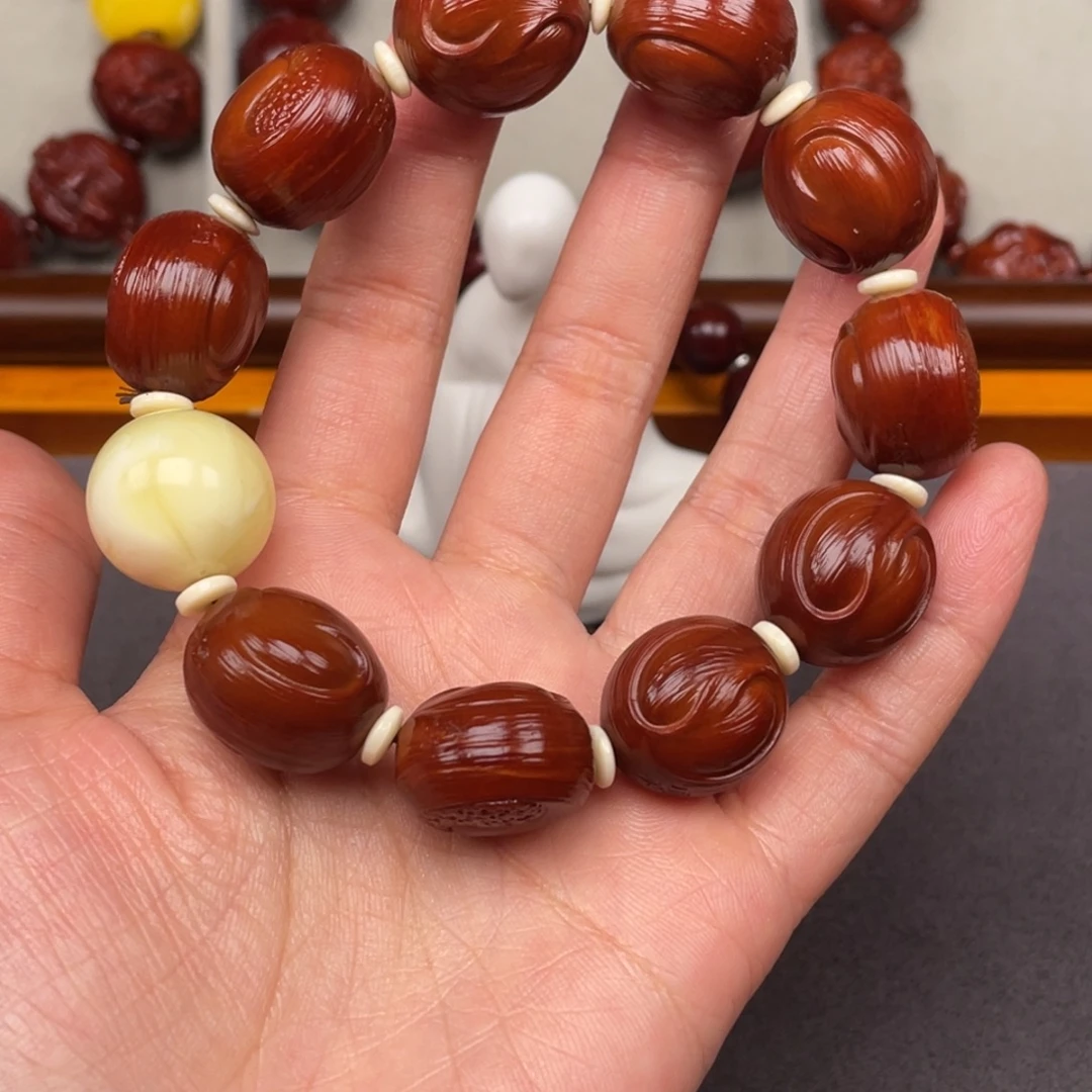 叉***大手串/手链橄榄核太极