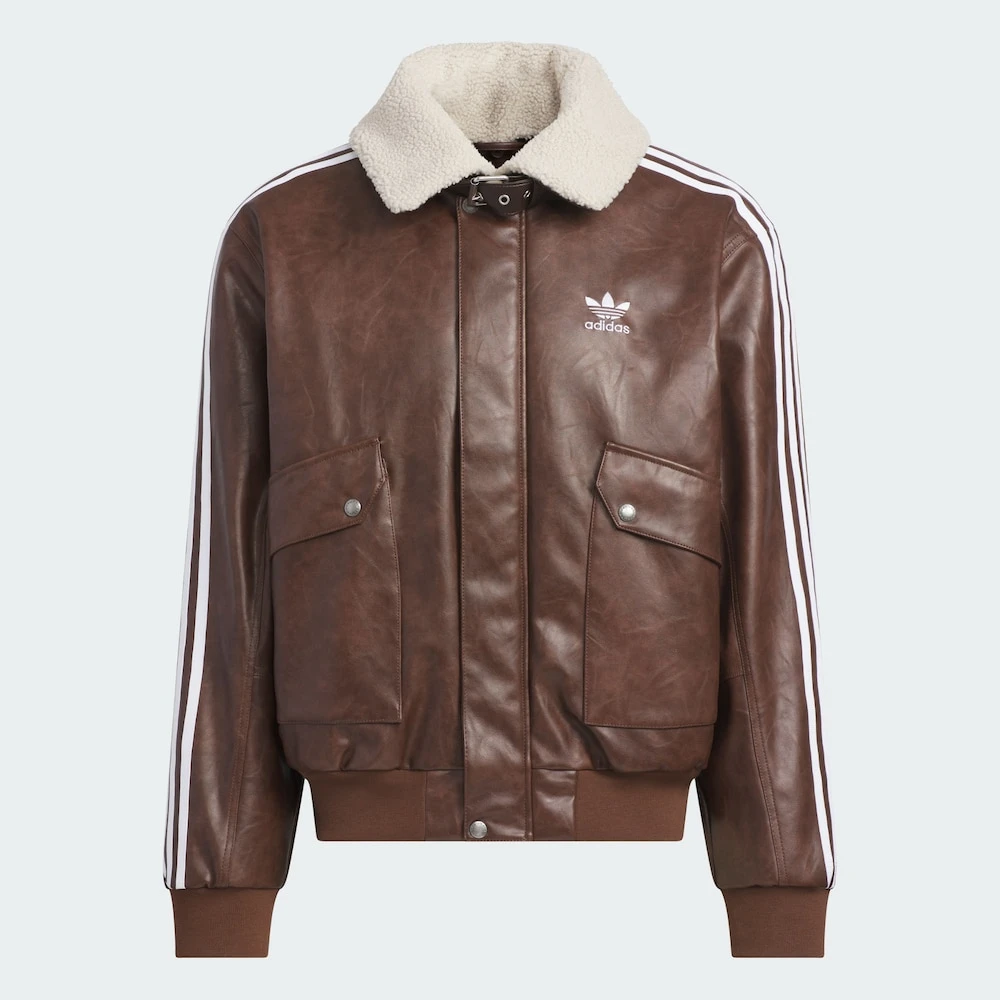 adidas/阿迪达斯流光感三叶草NEW PU PAD JKT短棉服KF3691 KF3692